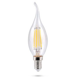 LED Filament Candle Bulb 6w -Flame Tipped